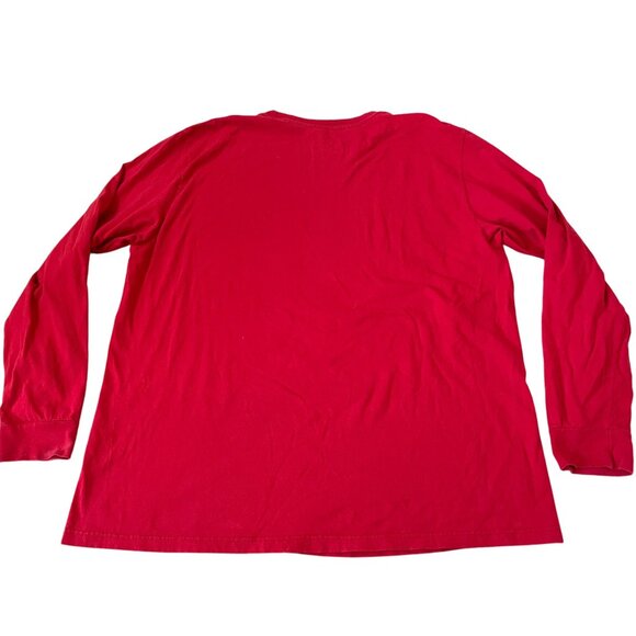 Nike "Defend Your Turf" Red Long Sleeve Shirt Men's XXL 2XL Regular Fit Flawed - Picture 6 of 6